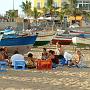 Einheimische am wunderbaren Strand von Las Palmas